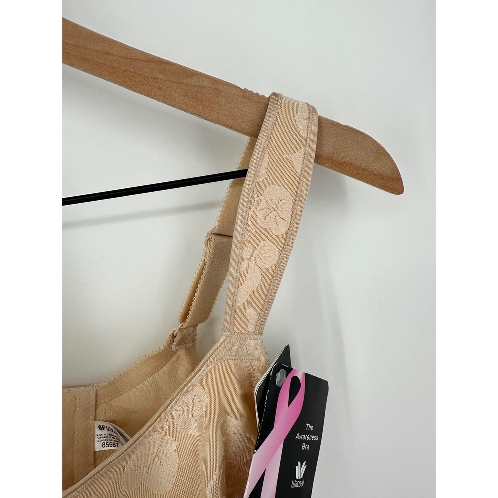 Wacoal Bra Women 36DD Nude Awareness Underwire Full Coverage Jacquard Floral NWT - Picture 9 of 10